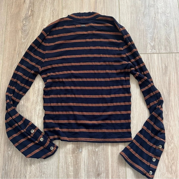 O'Neill Roberts Long Sleeve Ribbed Mock Neck Top size Medium - Picture 7 of 8